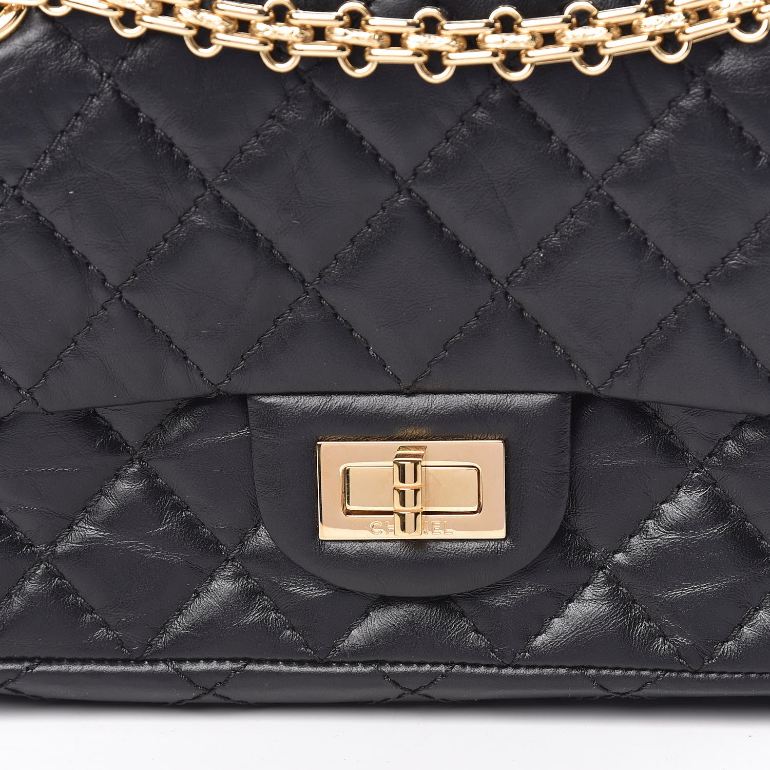Chanel Aged Calfskin Quilted 2.55 Reissue Mini Flap Black 10 of 11