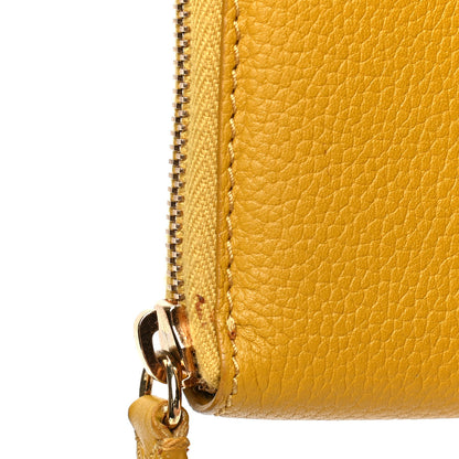 Burberry Grainy Calfskin Zip Around Wallet Yellow 6 of 7