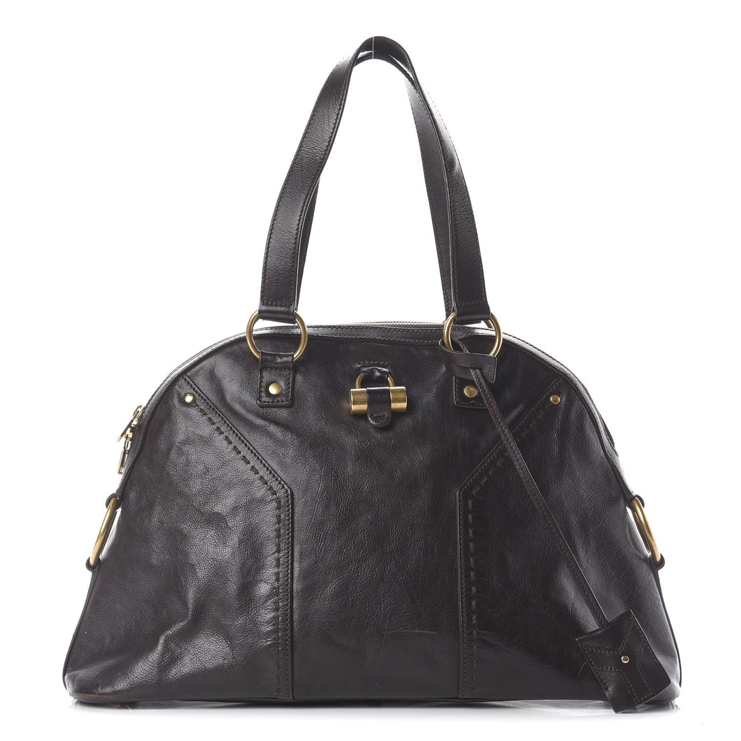 Calfskin Large Muse Dark Brown