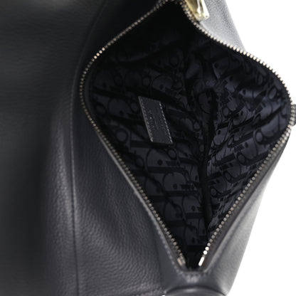 Christian Dior Calfskin Atelier Signature Print Mens Saddle Bag Grey 4 of 10