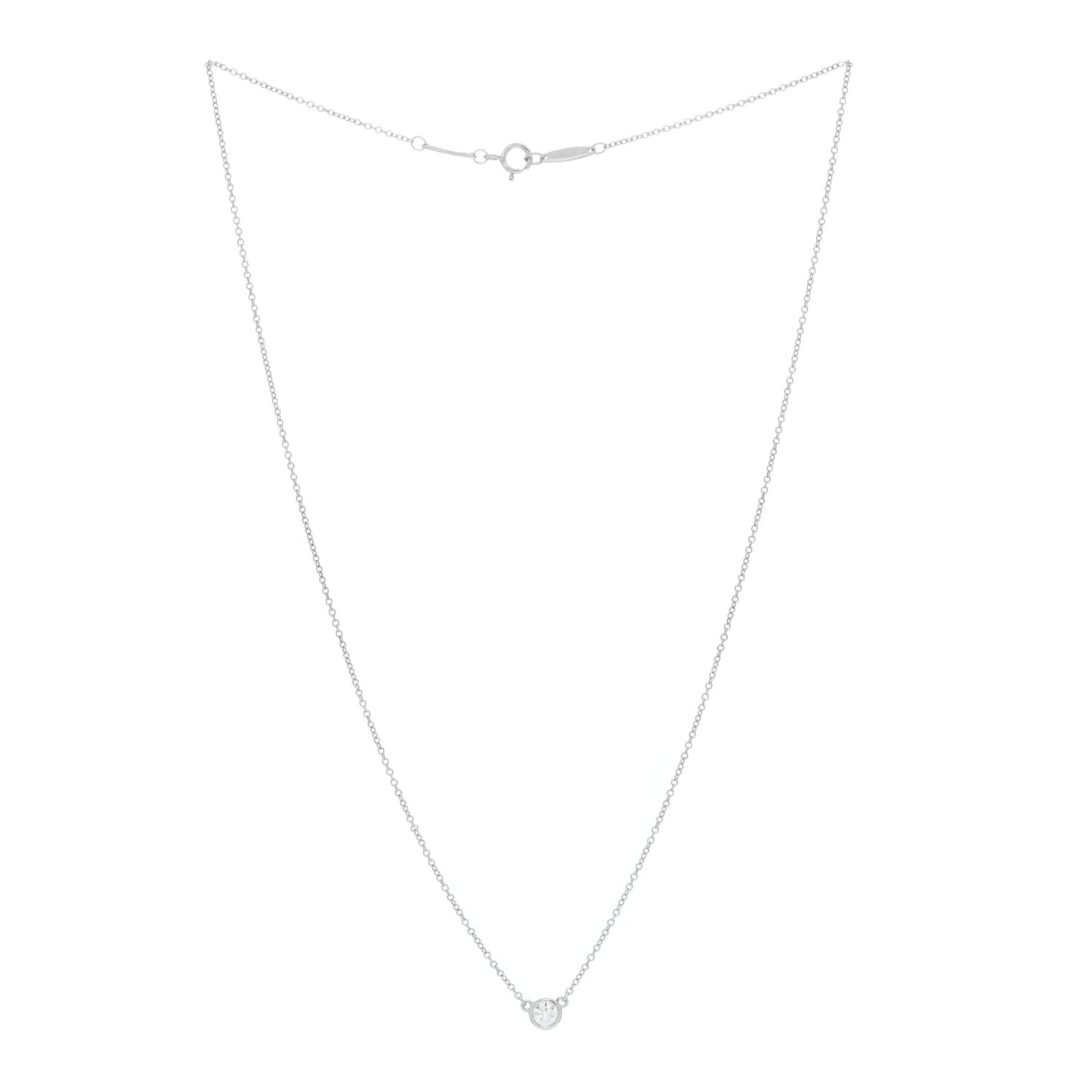 Platinum Diamond .22ct Elsa Peretti Diamonds By The Yard Pendant Necklace