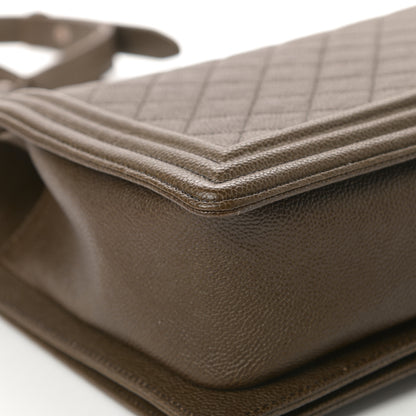 Chanel Caviar Quilted New Medium Boy Flap Khaki 12 of 16
