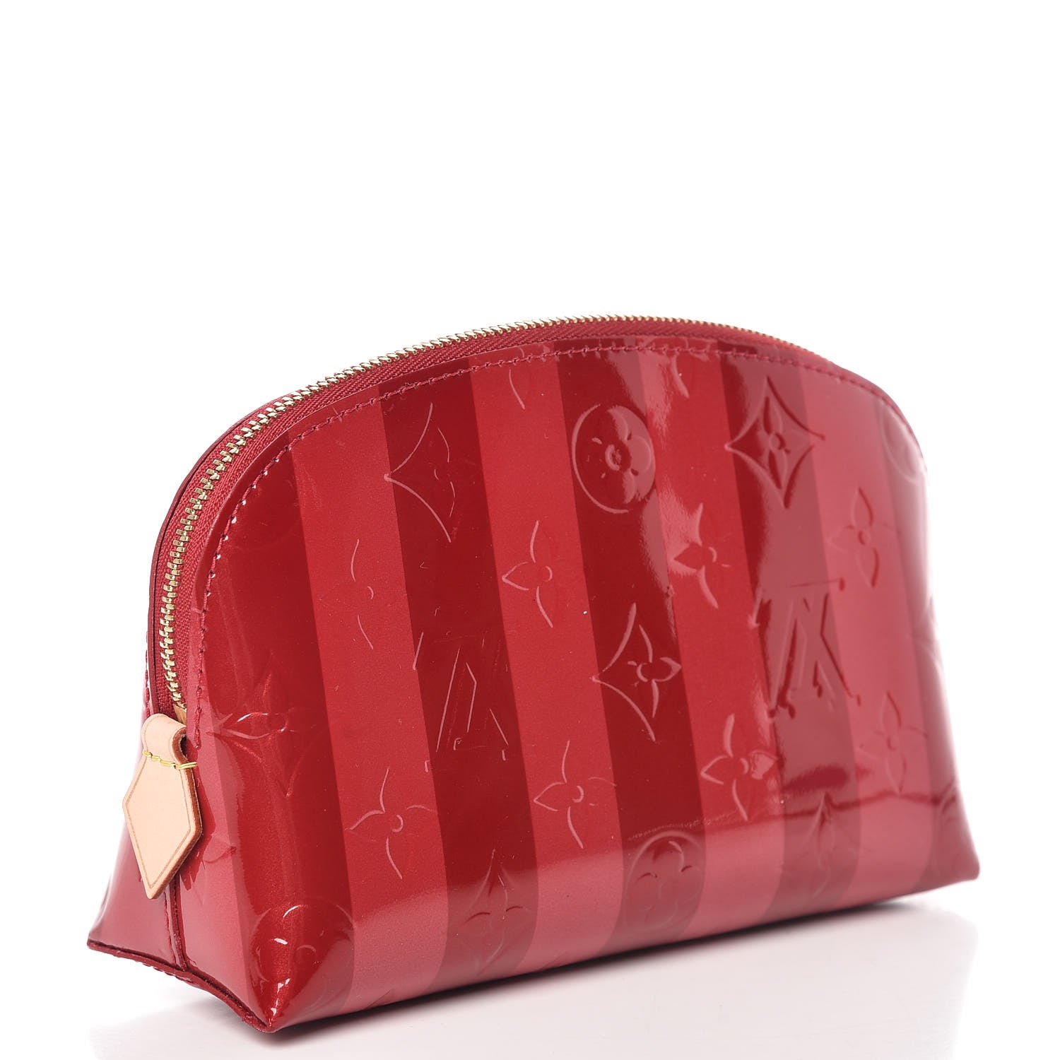 Louis Vuitton Vernis Rayures Cosmetic Pouch Pomme D'Amour 3 of 8