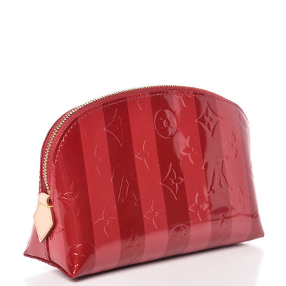 Louis Vuitton Vernis Rayures Cosmetic Pouch Pomme D'Amour 3 of 8