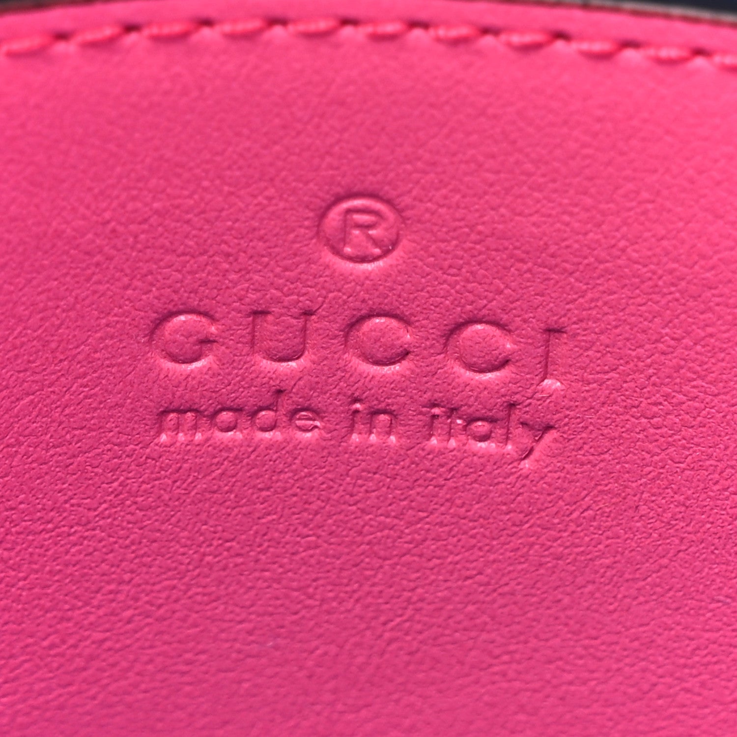Gucci alfskin GG Tennis Bi-Color Embossed Mini Tote Bag Modern Fuchsia Modern Blue 6 of 12