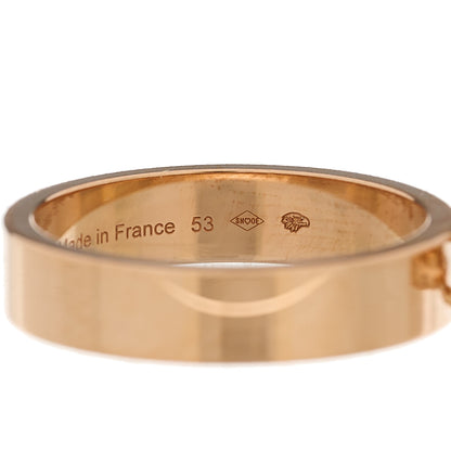 Hermes 18K Rose Gold MM Kelly Clochette Ring 53 6.25 7 of 7