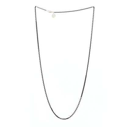 Tiffany Sterling Silver Enamel 1.75mm Chain Necklace Black 18" 2 of 5