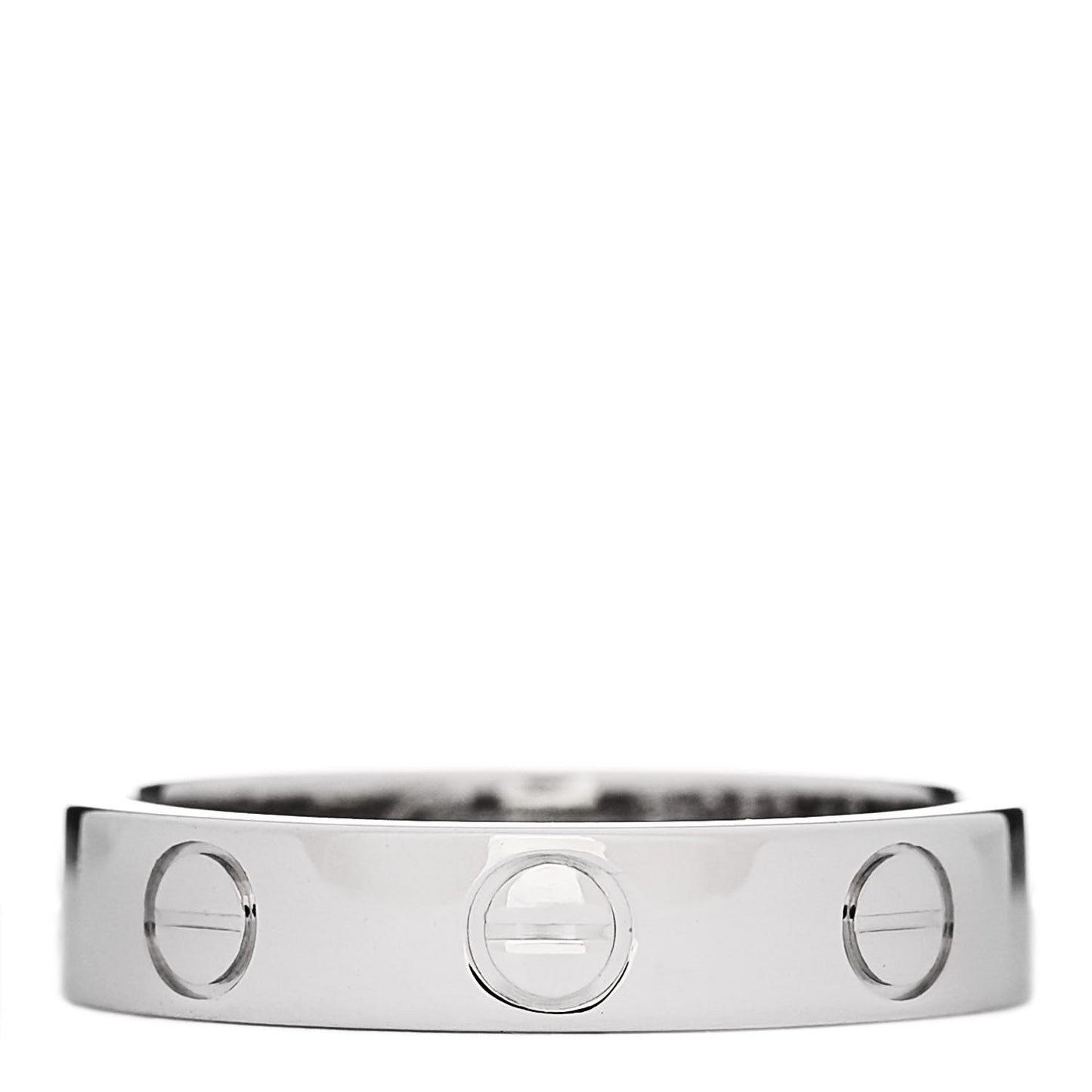 Platinum 3.5mm LOVE Wedding Band Ring 48 4.5