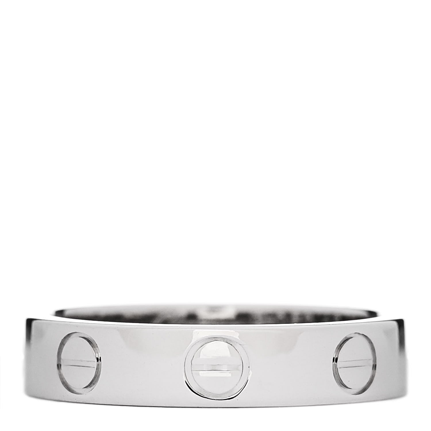 Cartier Platinum 3.5mm LOVE Wedding Band Ring 48 4.5 1 of 5