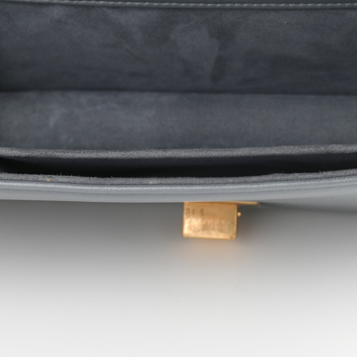 Calfskin Studded Small Diorama Flap Bag Grey