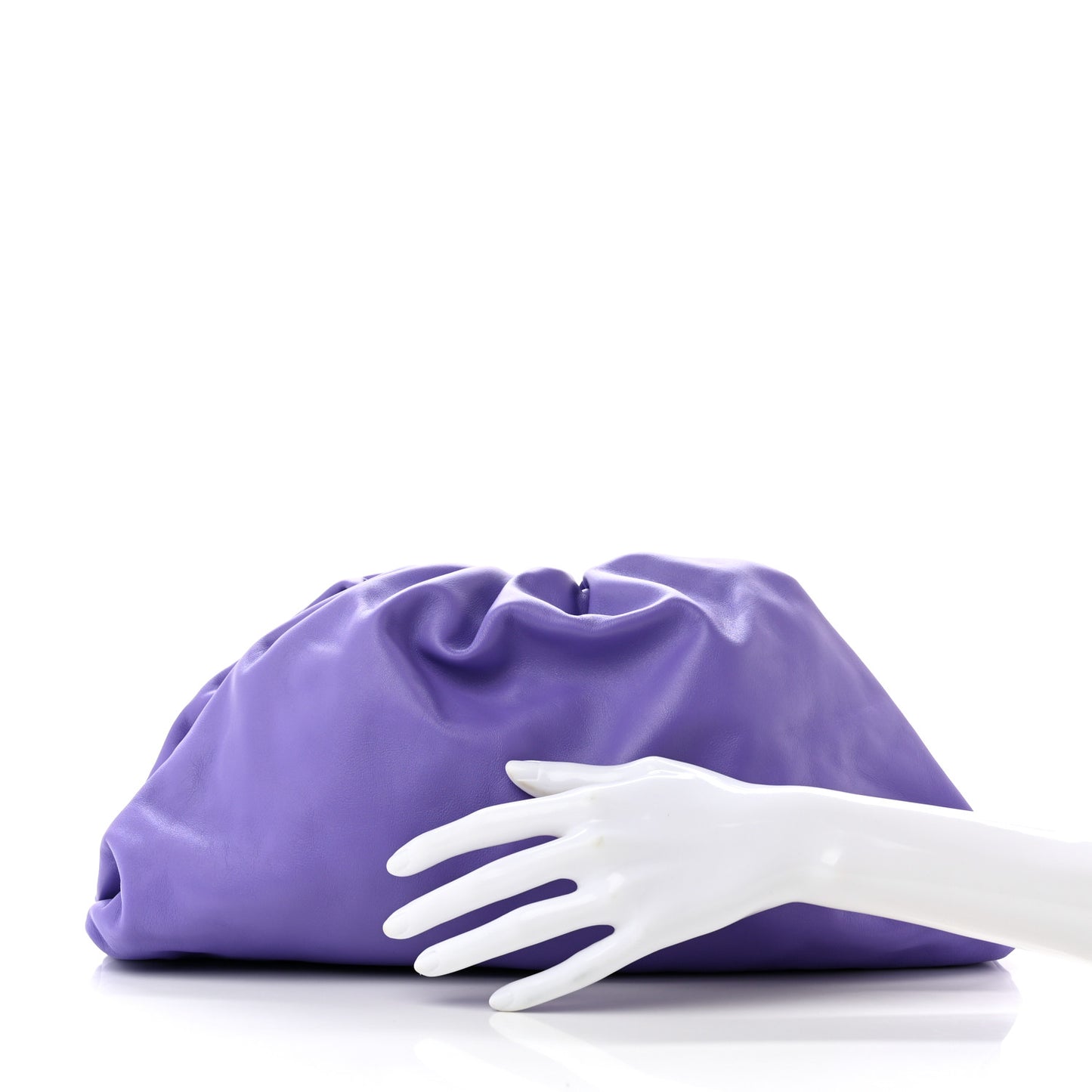Smooth Butter Calf The Pouch Oversized Clutch Purple