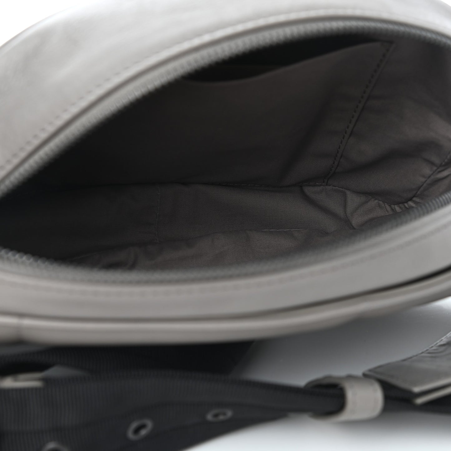 Nappa Intrecciato Belt Bag Dark Cement