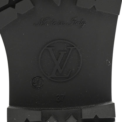 Louis Vuitton Rubber Embossed Monogram Splash Rain Short Boots 37 Black 8 of 9