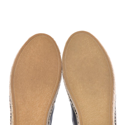 Saint Laurent Lambskin Monogram Espadrilles 37 Black 9 of 10