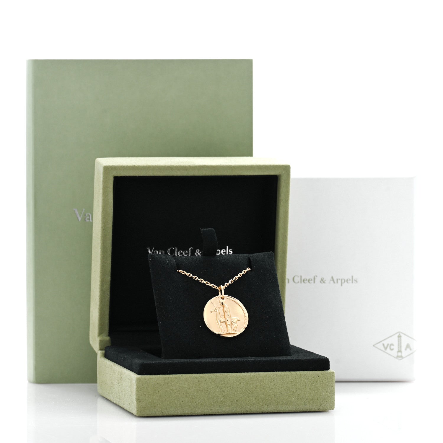 Van Cleef & Arpels 18K Yellow Gold Zodiac Virgo Pendant Necklace 5 of 5