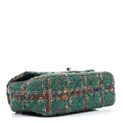Chanel Tweed Quilted Mini Rectangular Flap Green 4 of 10