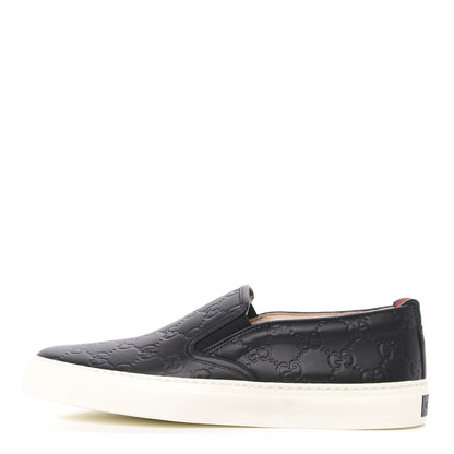 Gucci Guccissima Dublin Slip On Sneakers 38.5 Black 1 of 9