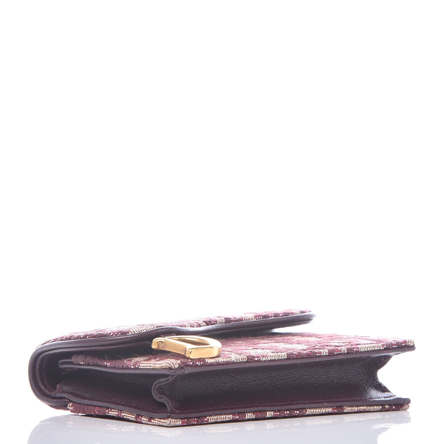 Christian Dior Oblique Saddle Card Holder Bordeaux 4 of 8