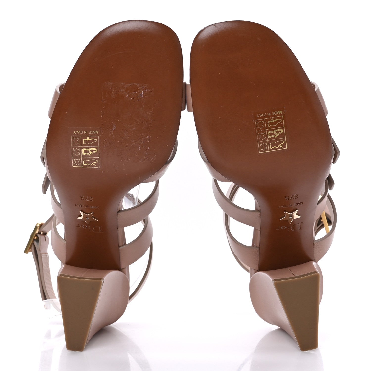 Christian Dior Calfskin Double D 70mm Sandals 38 Rose De Vents 5 of 8