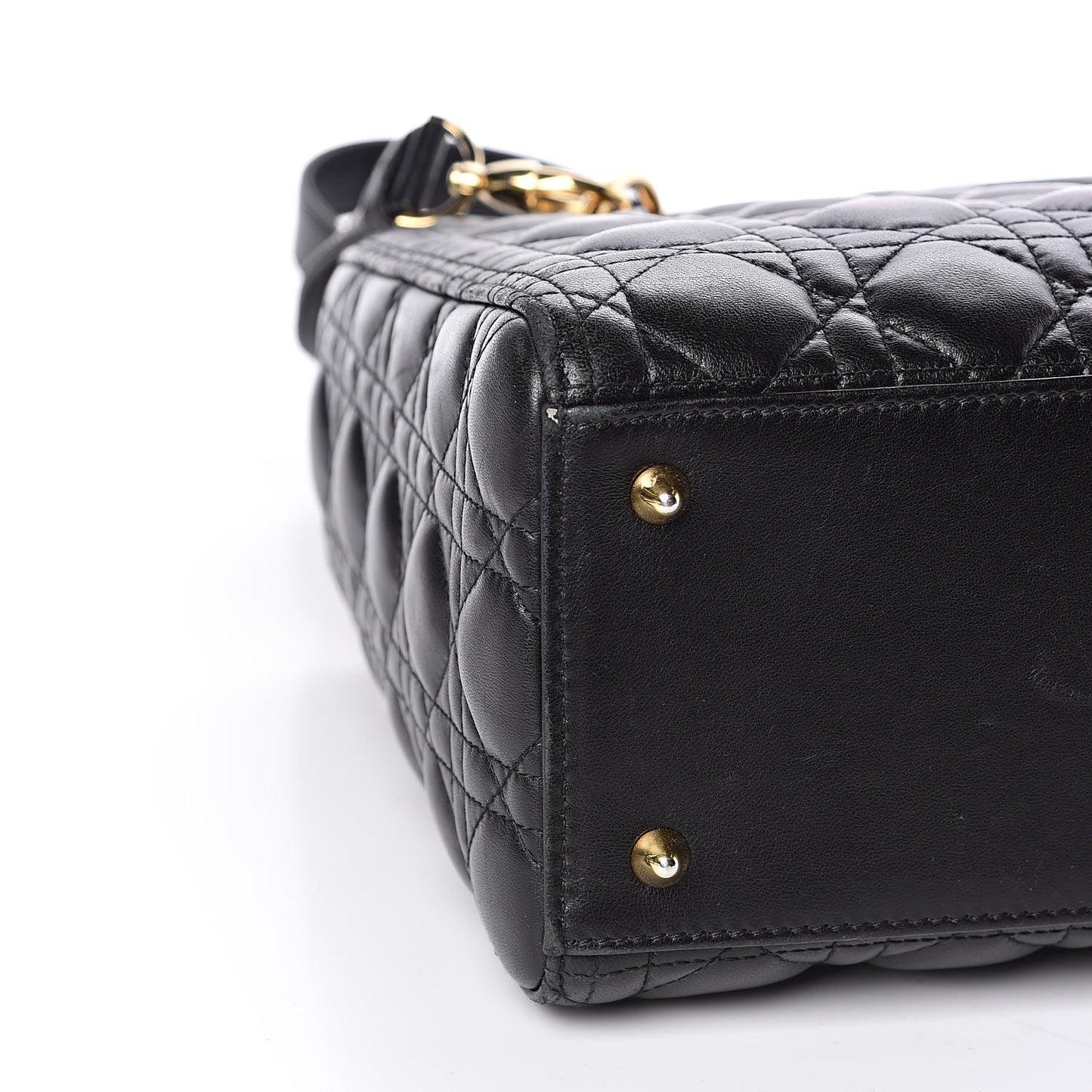 Lambskin Cannage Medium Lady Dior Black