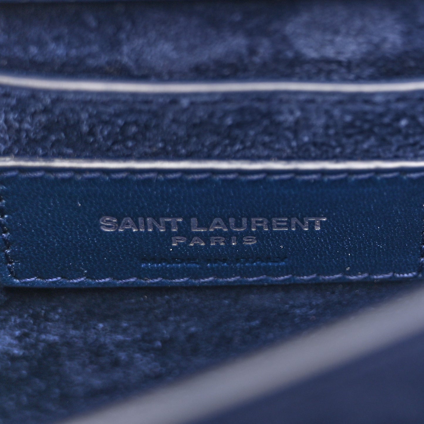 Calfskin Crocodile Embossed Medium Monogram Sunset Navy