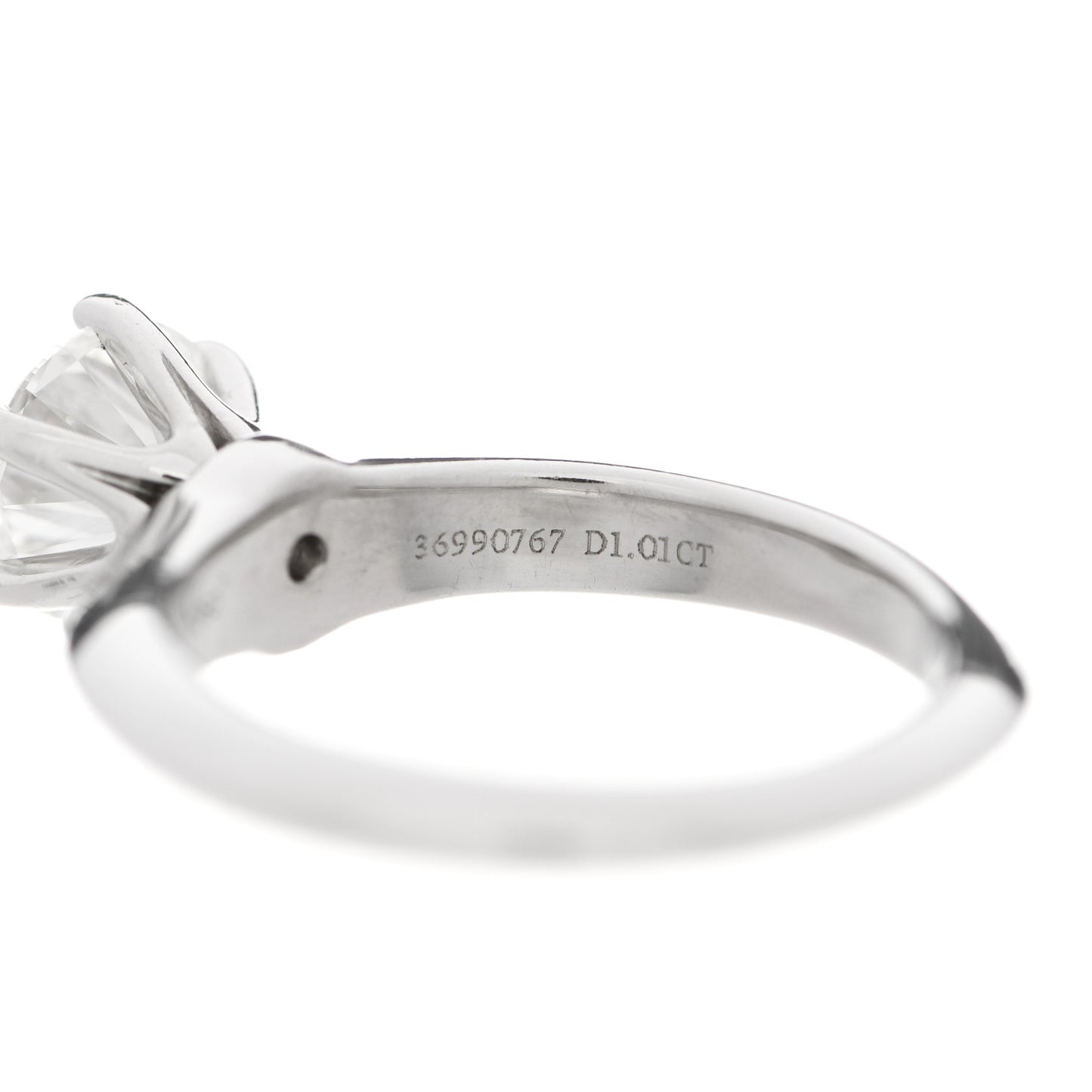 Platinum Diamond 1.01ct Solitaire Engagement Ring 47 4