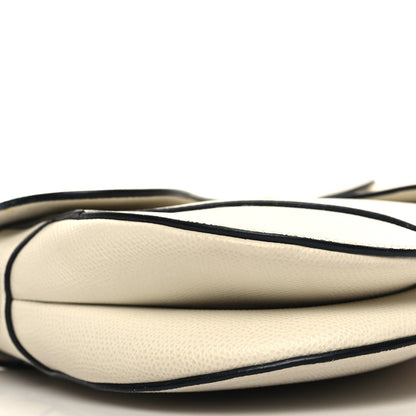 Christian Dior Grained Calfskin Saddle Bag White 9 of 14