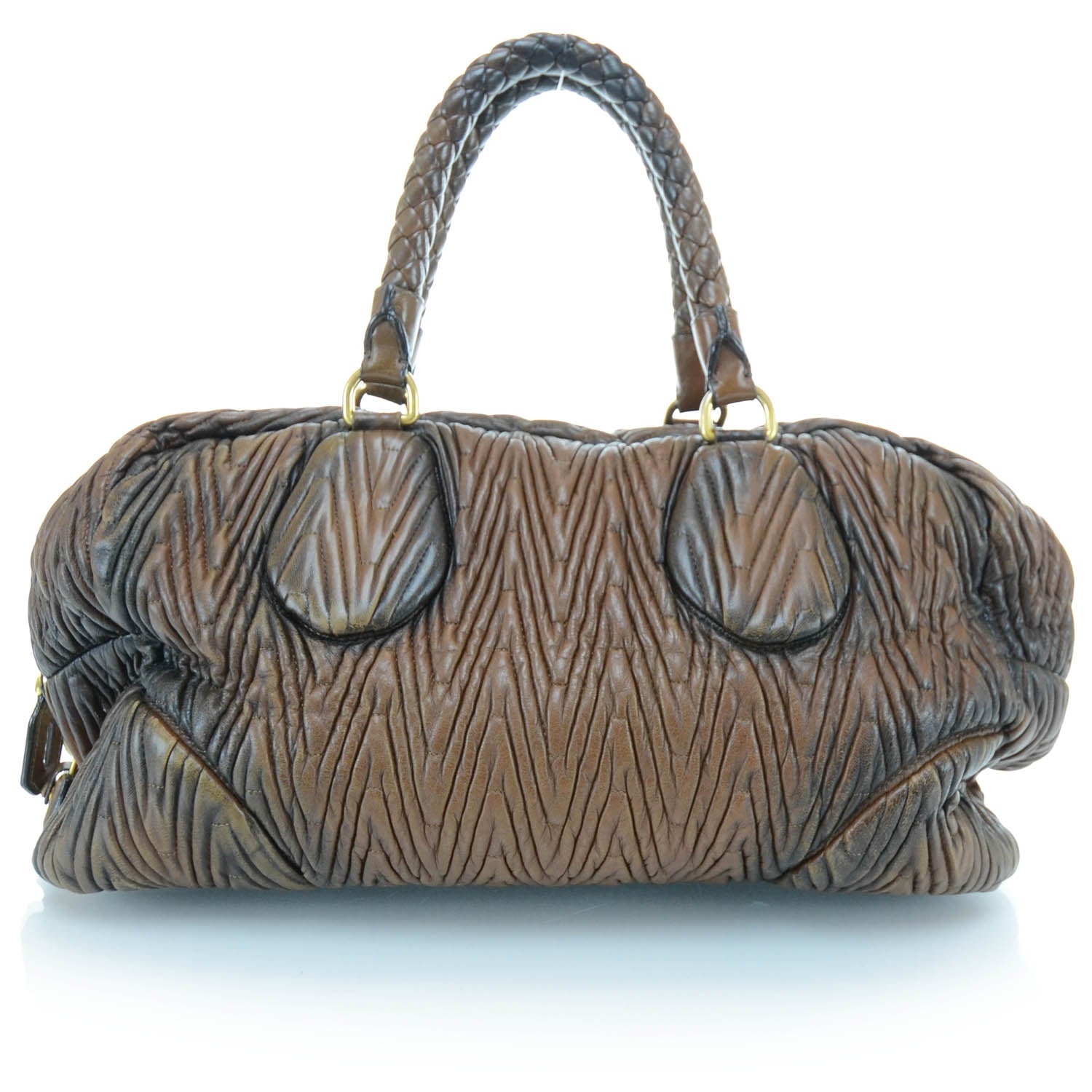 Prada Nappa Antic Chevron Bauletto 1 of 12