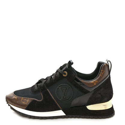 Louis Vuitton Suede Monogram Run Away Sneakers 40 Black 1 of 8