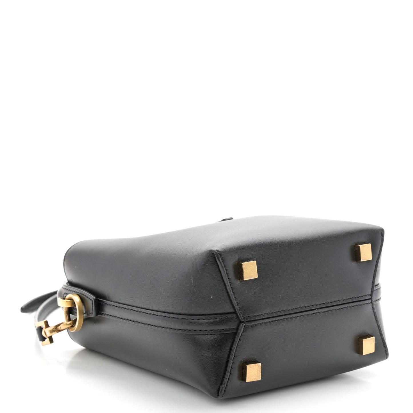 Shiny Calfskin Le 37 Mini Bucket Bag Black