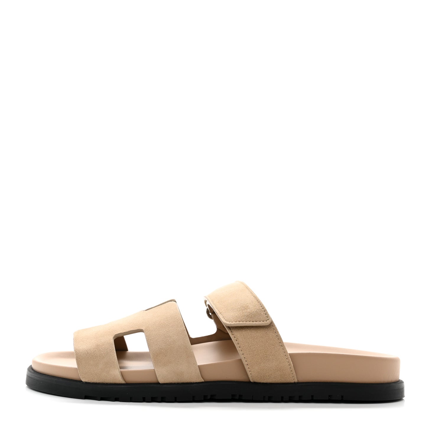 Suede Goatskin Womens Chypre Sandals 41 Beige Argile