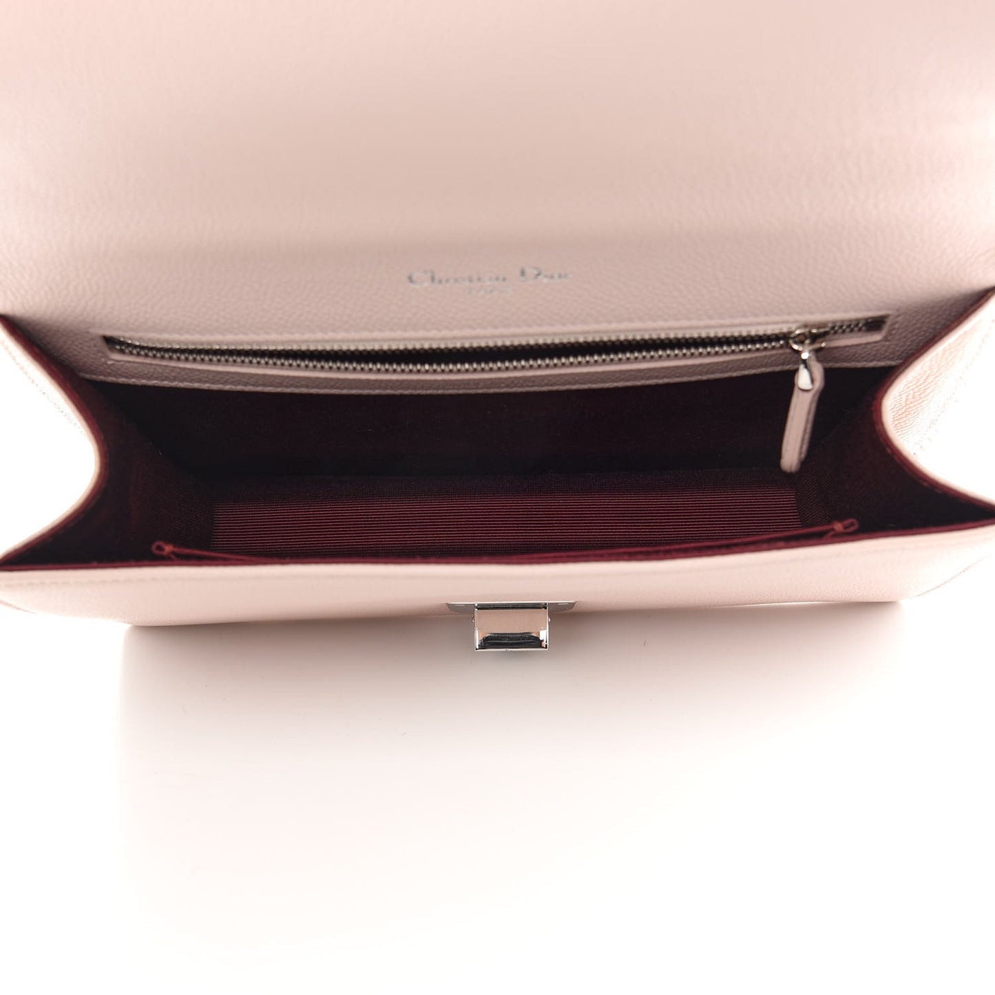 Grained Calfskin Cannage Medium Diorama Flap Bag Rose Poudre