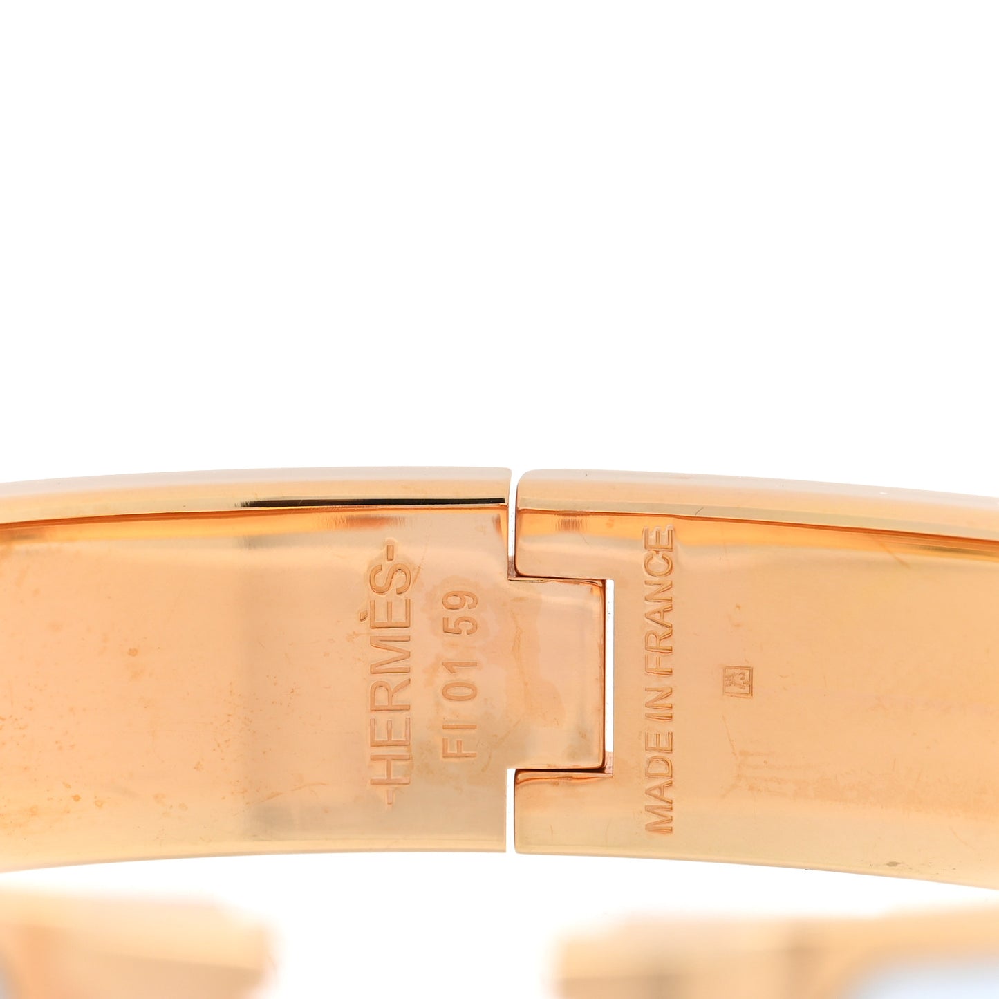 Enamel Narrow Clic Clac H Bracelet PM White