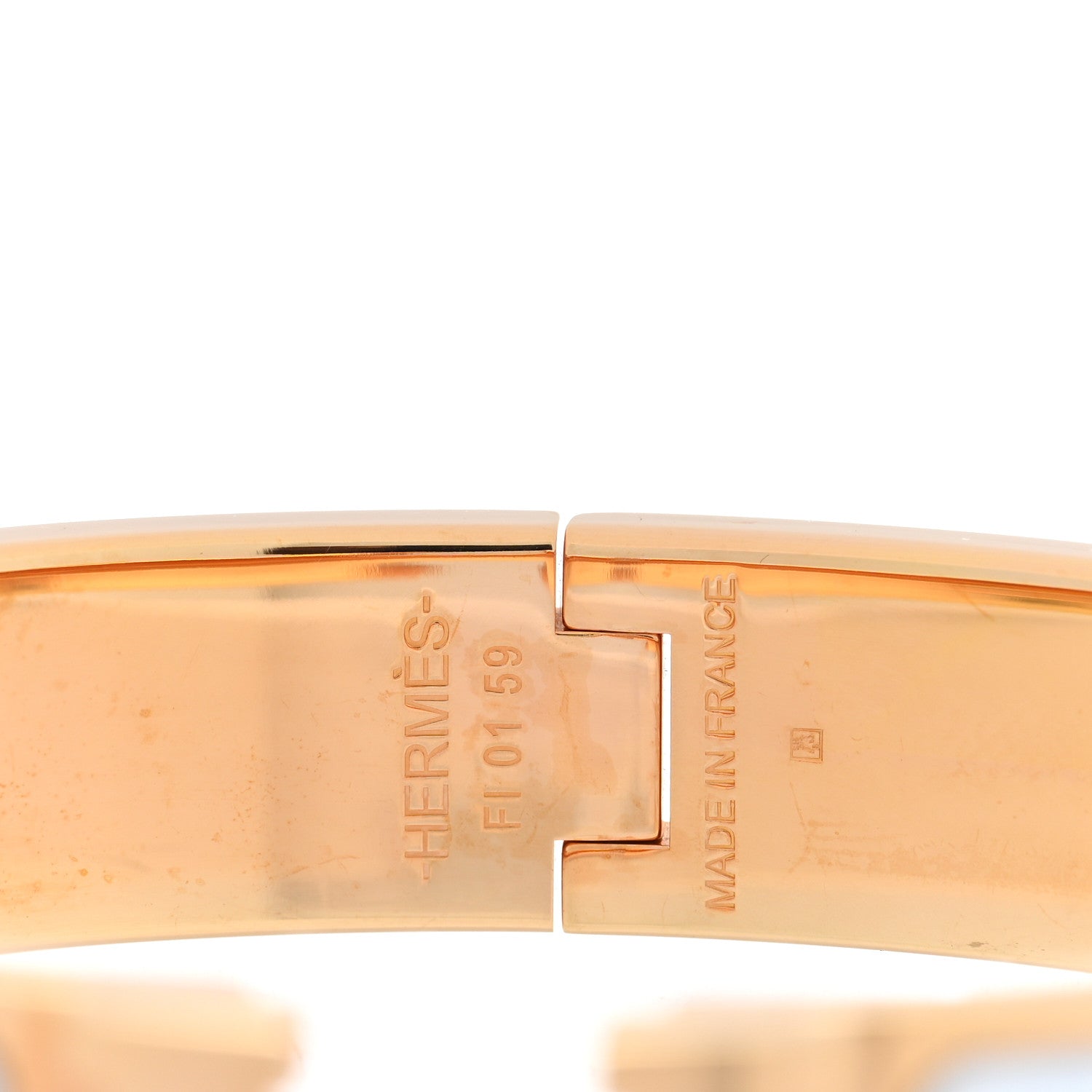 Hermes Enamel Narrow Clic Clac H Bracelet PM White 4 of 5