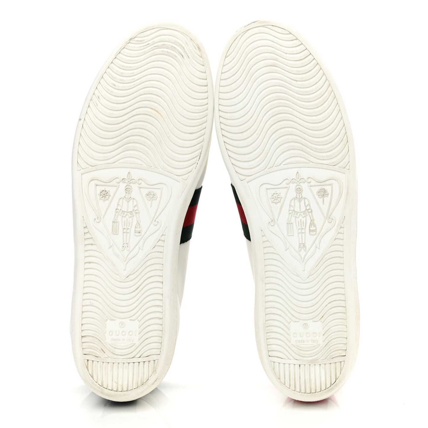 Calfskin Ayers Bee Embroidered Womens Ace Sneakers 41 White Green