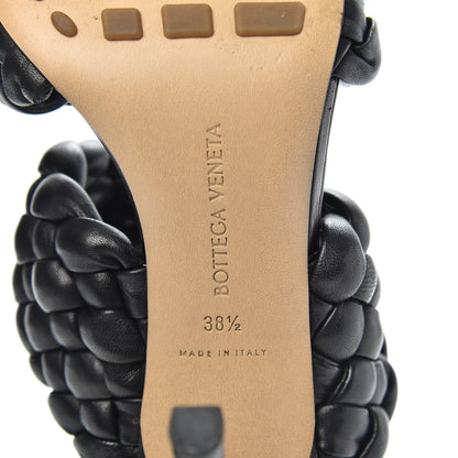 Bottega Veneta Nappa Twisted Padded Intrecciato Curve Slide Sandals 38.5 Black 6 of 8