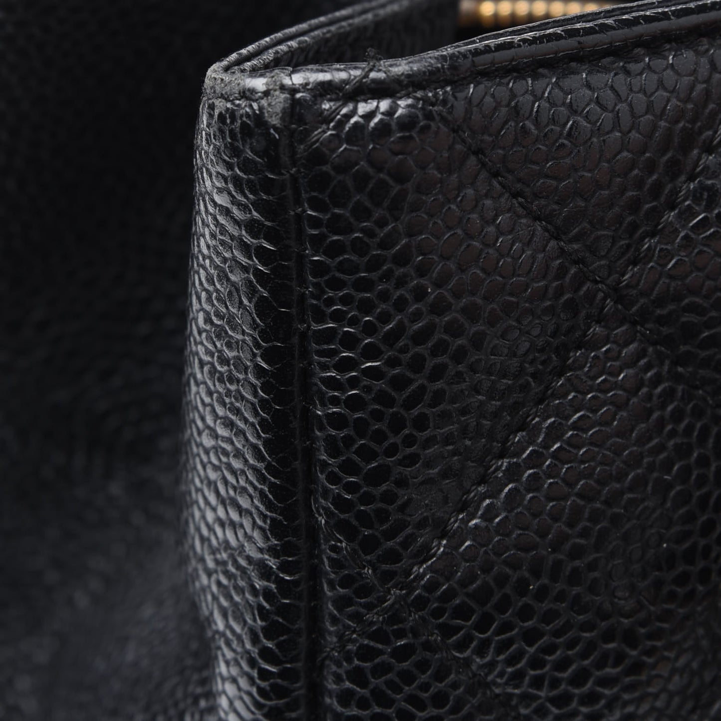 Caviar Quilted Grand Shopping Tote GST Black