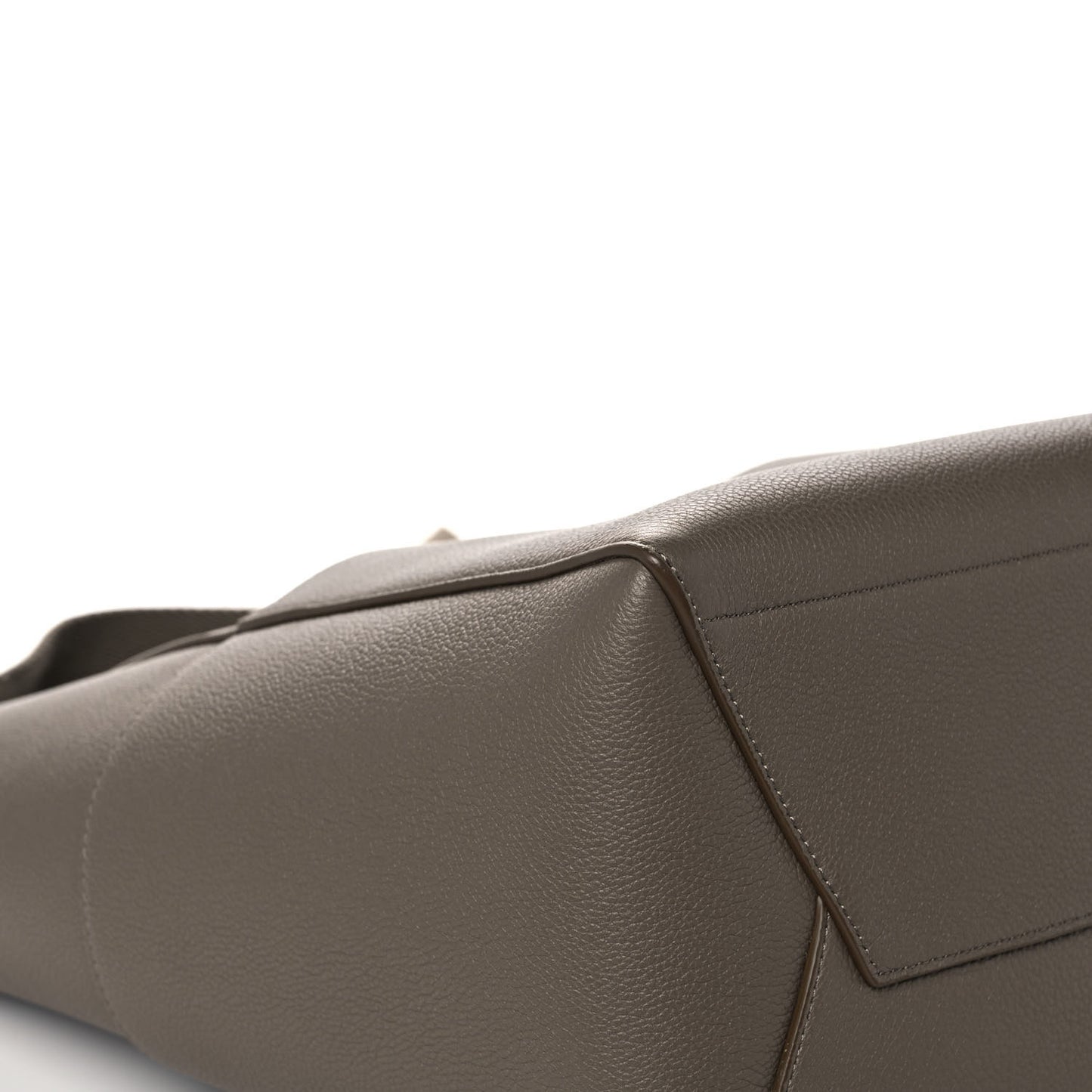 Soft Grained Calfskin Sangle Bucket Bag Taupe