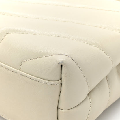 Saint Laurent Calfskin Y Quilted Monogram Toy Loulou Crossbody Bag Crema Soft 17 of 18