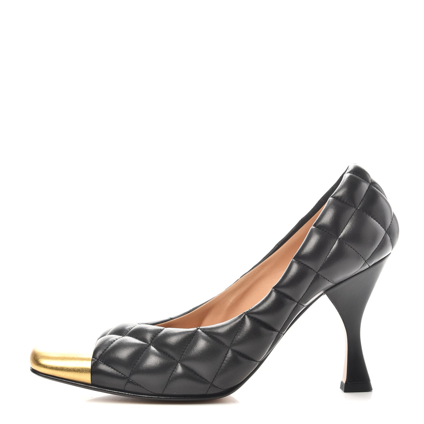 Nappa Matelasse Captoe Pumps 37 Black