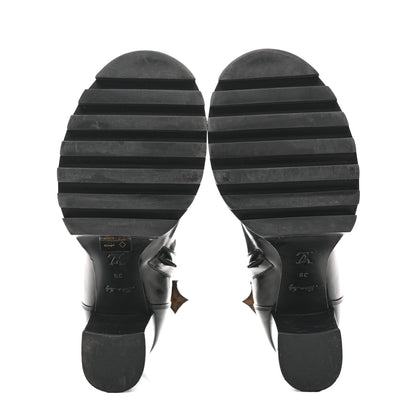 Louis Vuitton Glazed Calfskin Monogram Star Trail Ankle Boots 39 Black 6 of 13