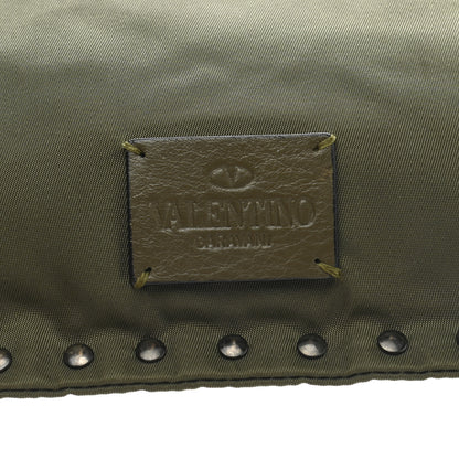 Valentino Garavani Nylon Rockstud Zip Pouch Army Green 6 of 13