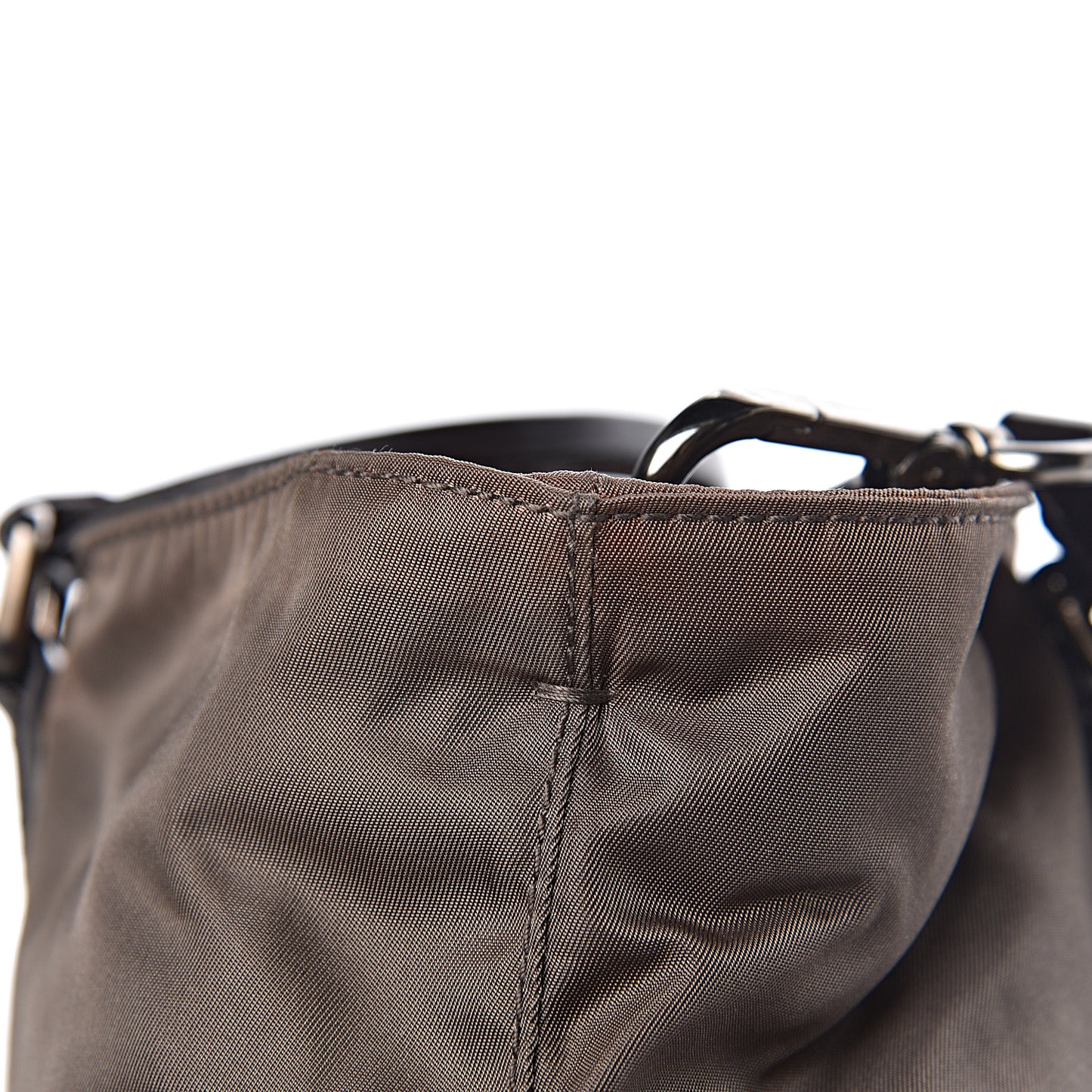 Tessuto Nylon Spazzolato Tote Brown