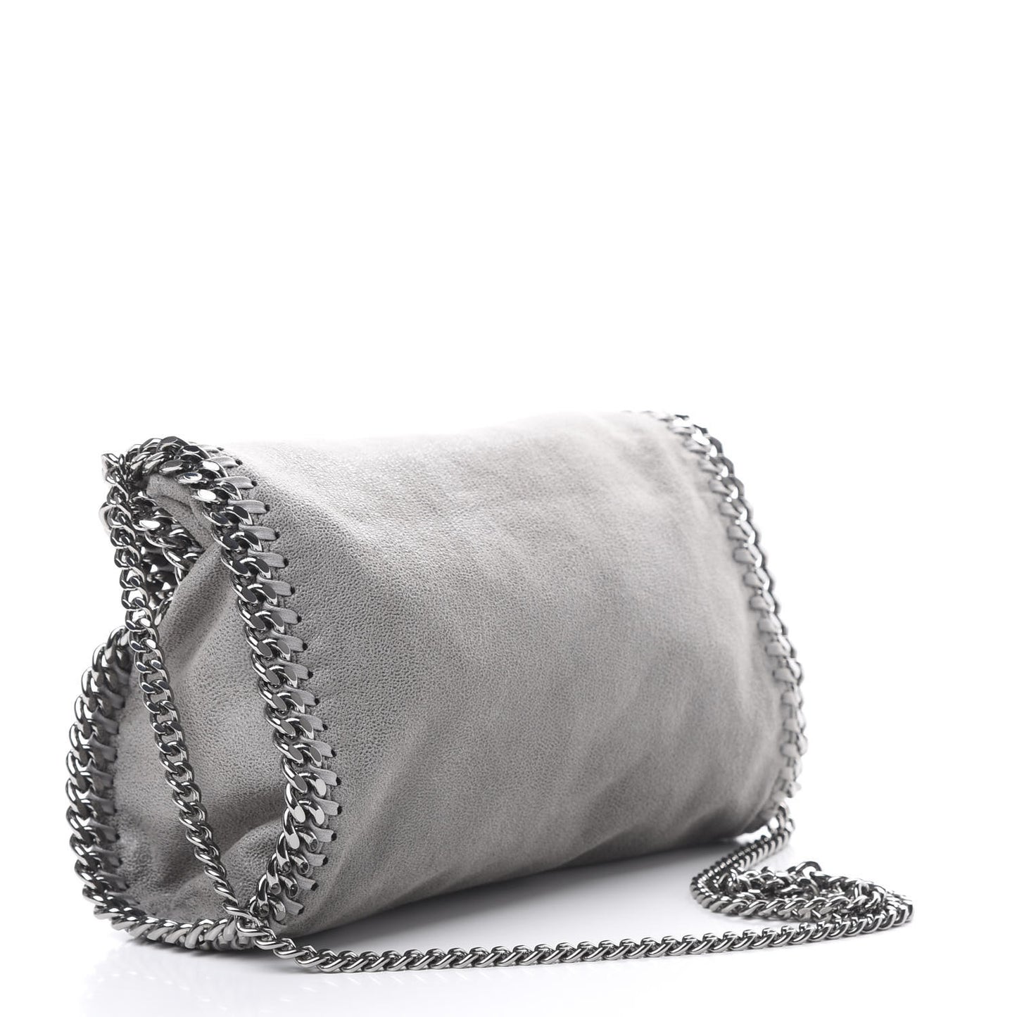 Shaggy Deer Mini Falabella Fold Over Tote Grey