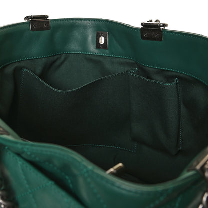 Chanel Calfskin Quilted Large Shopping In Chains Tote Green 13 of 14