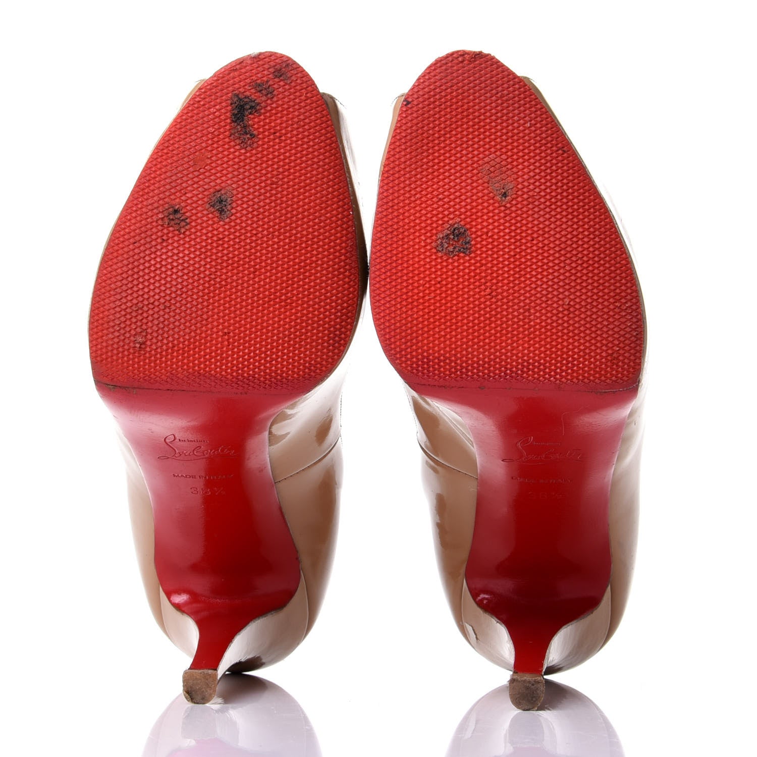 Christian Louboutin Patent New Very Prive 120 Pumps 38.5 Nude 7 of 13