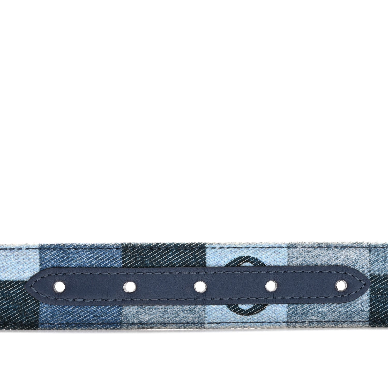 Louis Vuitton Denim Damier Monogram Patchwork 30mm Iconic Reversible Belt 80 32 Blue Rouge 6 of 7