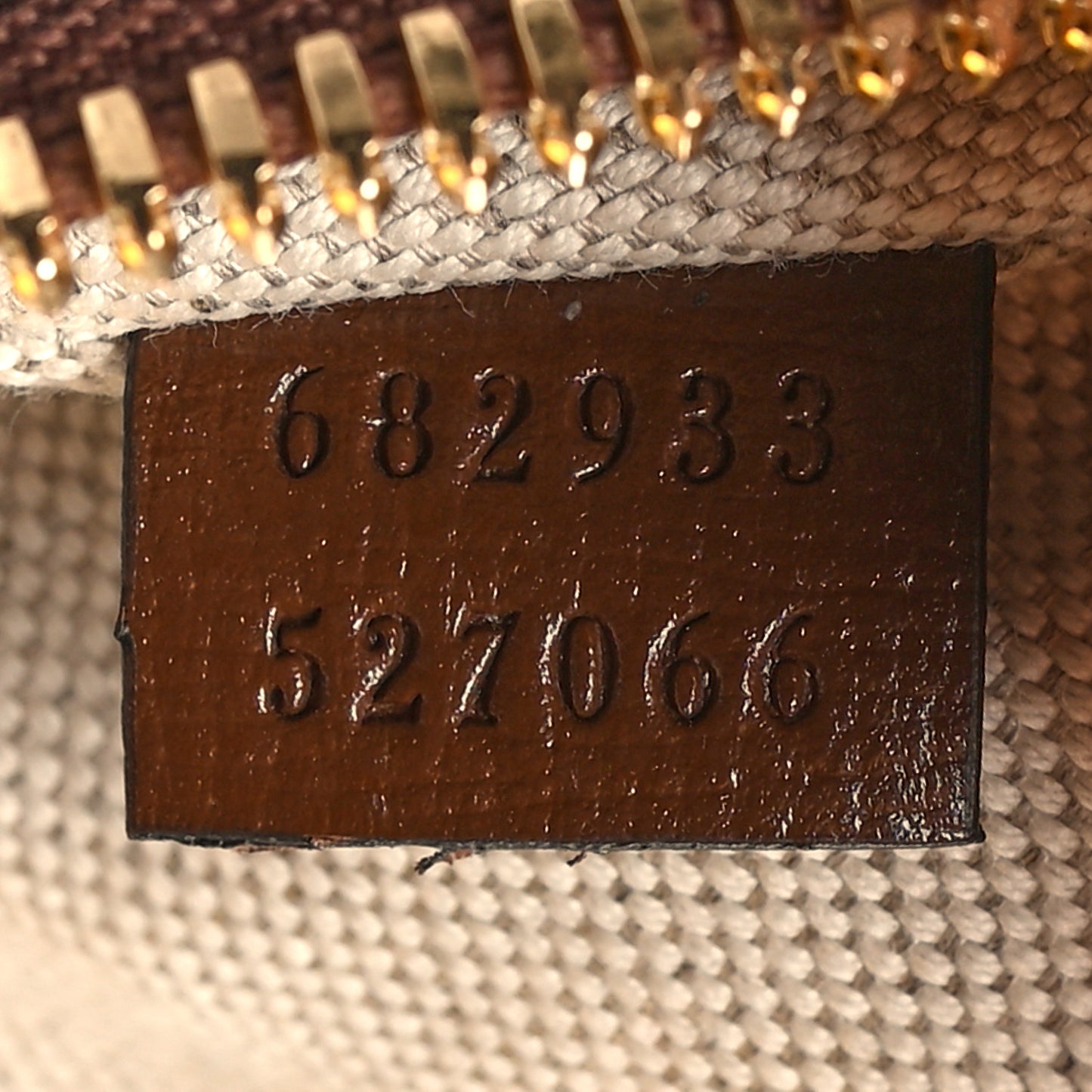 GG Supreme Monogram Textured Calfskin Retro Interlocking G Belt Bag Beige Ebony Brown Sugar