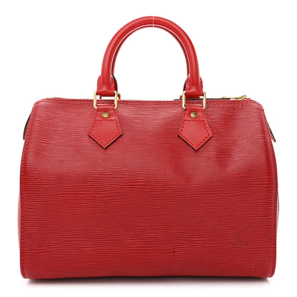 Louis Vuitton Epi Speedy 25 Castillan Red 1 of 12
