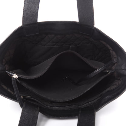 Chanel Goatskin Perforated Large CC Tote Black 5 of 17